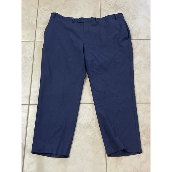 Ralph Lauren Total Comfort 100% Wool Blue Dress Pants Size 42X30 - Picture 1 of 4